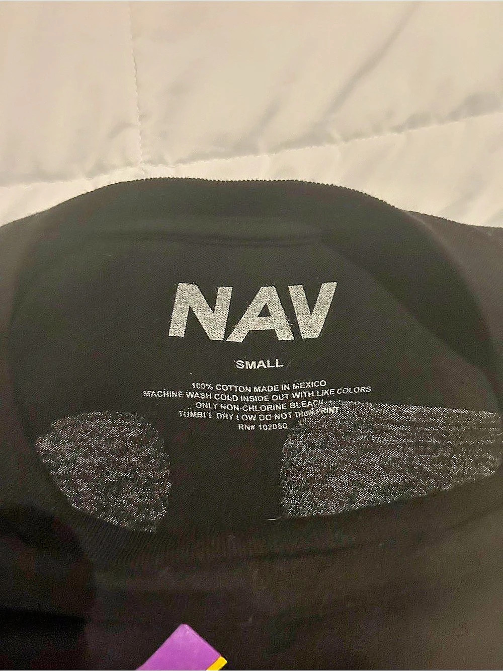 NAV Graphic Tee in Black & Purple Size Small - Picture 3 of 3
